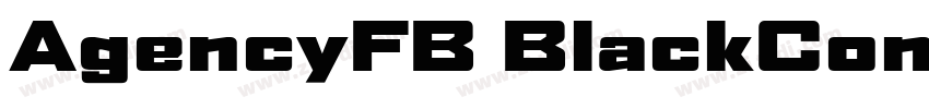 AgencyFB BlackConden字体转换